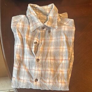 J. Crew Gray and Red Plaid Casual Button Down Shirt